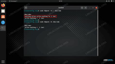 disable write back cache linux