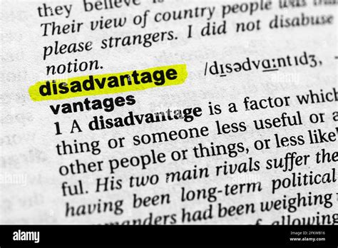 disadvantage meaning