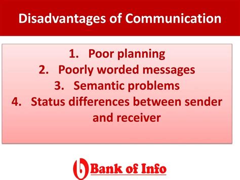 Disadvantages Of Communication