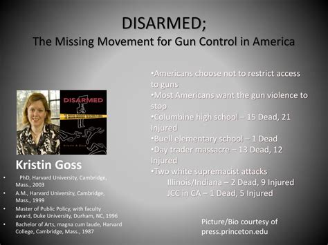 Disarmed The Missing Movement For Gun Control In America Princeton Studies In American Politics Historical International And Comparative Perspectives