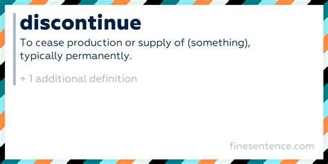 discontinue meaning