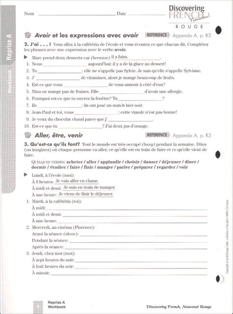 discovering french nouveau answer key