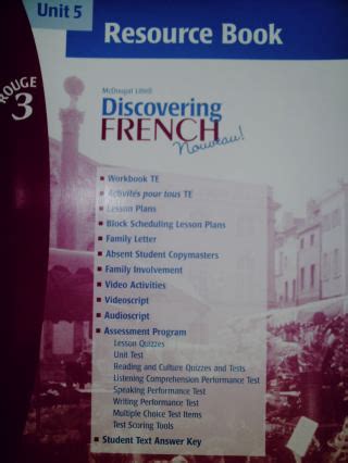 discovering french unite 5 workbook answers