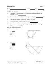 discovering geometry assessment resources answer sheet