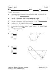 Discovering Geometry Assessment Resources Chapter 5
