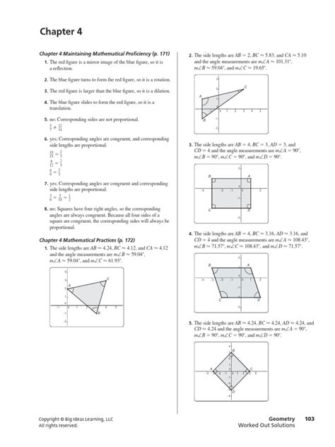 Discovering Geometry Chapter 4 Selected Answers