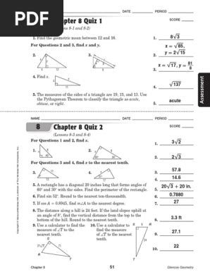 Read Discovering Geometry Chapter 6 Test 