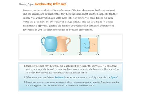 Read Online Discovery Project Solution In Calculus Coffee Cups 