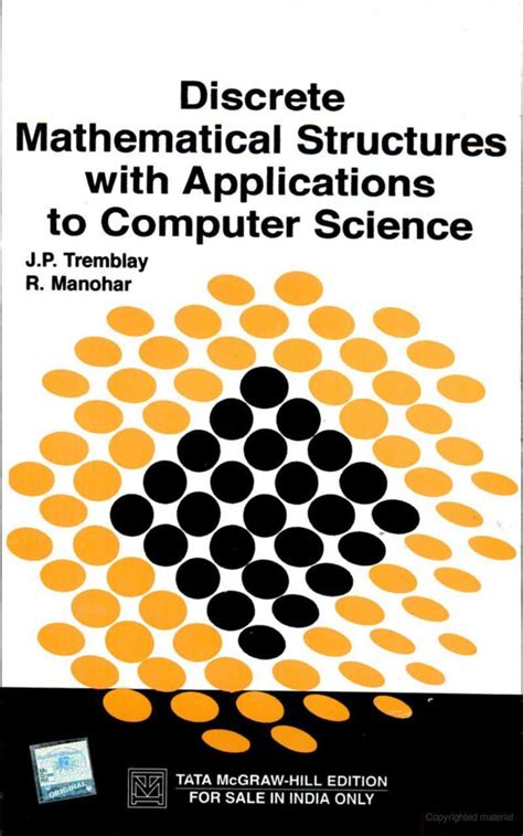 Discrete Mathematical Structures With Applications To Computer Science Tremblay And Manohar