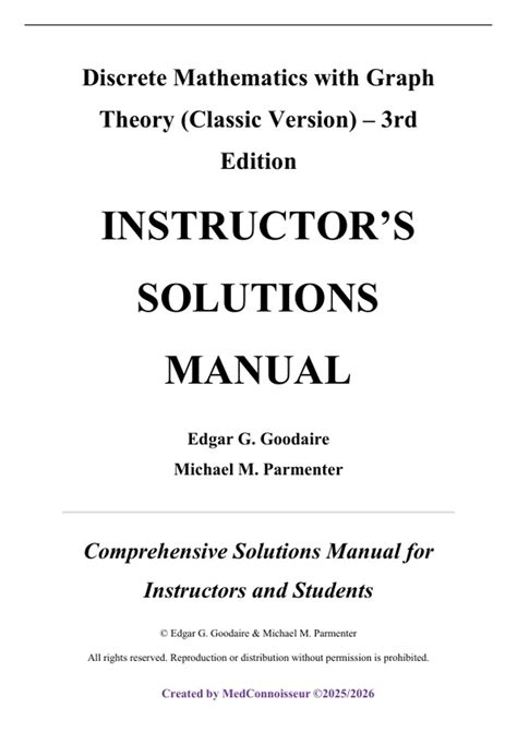 Discrete Mathematics 3rd Edition Instructor Solutions Manual
