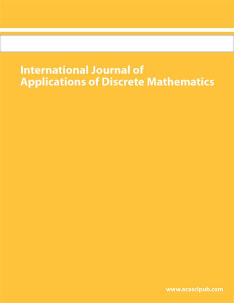 discrete mathematics and applications journal