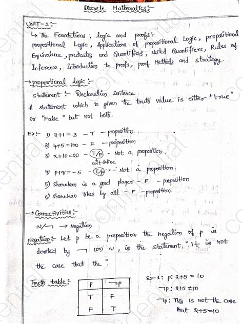 Discrete Mathematics Notes