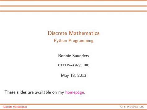Discrete Mathematics Python Programming