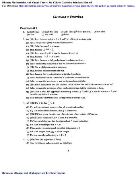 discrete mathematics with graph theory solutions