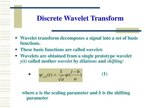 Discrete Wavelet Transform A Signal Processing Ap