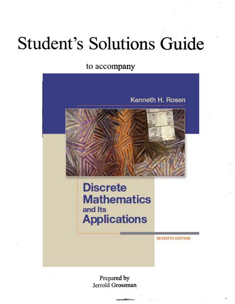 Full Download Discrete Mathematics Its Applications 7Th Edition Solutions 