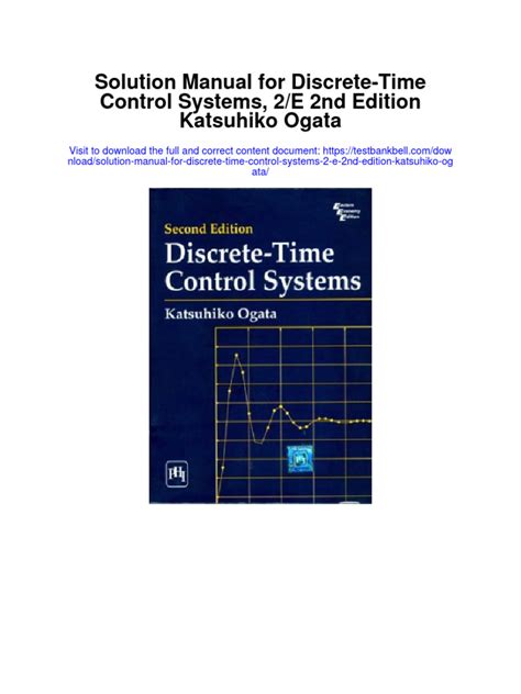 Read Online Discrete Time Control Systems Ogata Solution Manual 