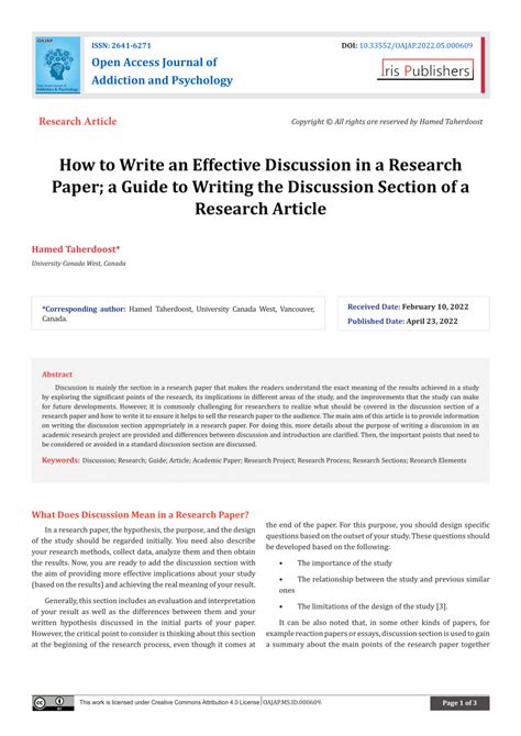 Download Discussion Examples For Research Paper 