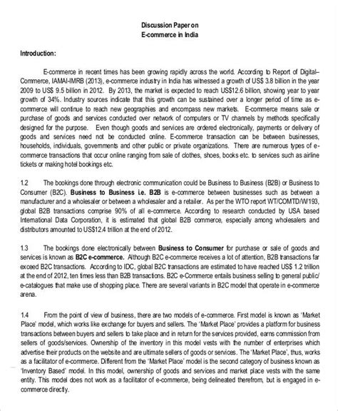 Read Online Discussion Paper Format Example 