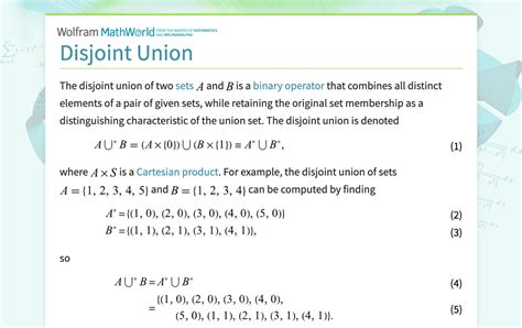 Disjoint Union 是什么