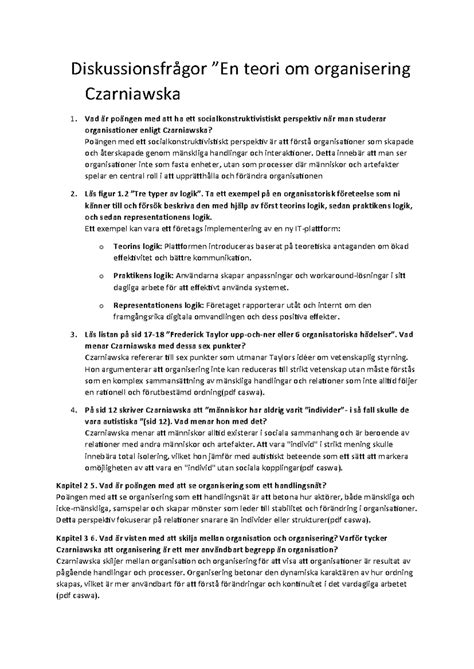 diskussionsfragor mellanstadiet