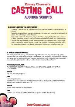 Disney Channel Audition Scripts