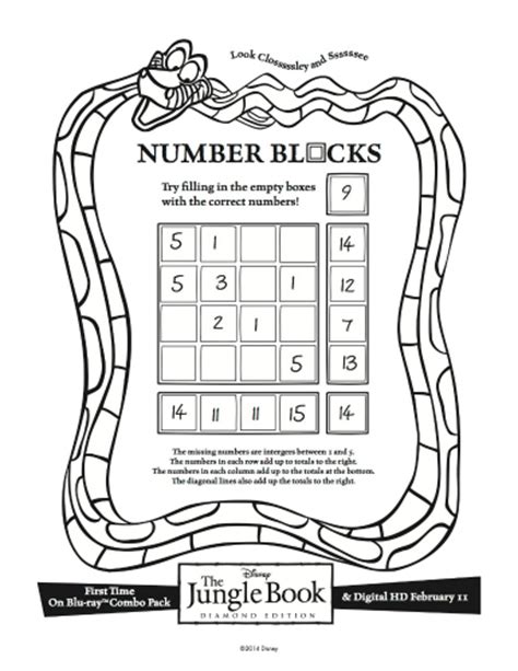Disney Jungle Book Printable Number Blocks Puzzle Mama My Numbers Book Printable - My Numbers Book Printable