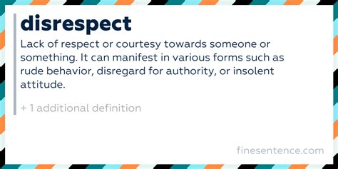 disrespect meaning
