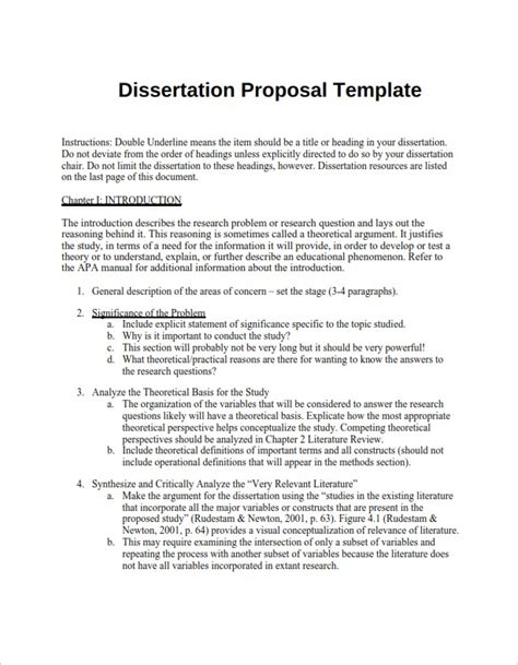dissertation proposal format