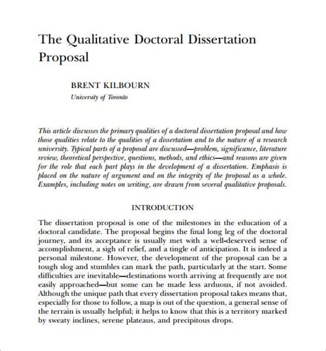 dissertation proposal methodology sample