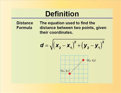 Distance Between Two Coordinates Formula