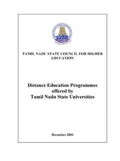Distance Education Programmes In Tn Universities