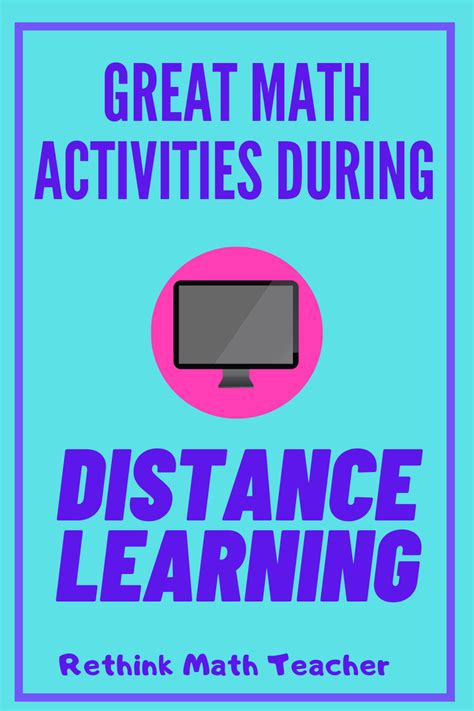 Distance Learning Math Activities For A Younger Crowd Distance Learning Math Activities - Distance Learning Math Activities