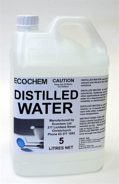 distilled water 뜻