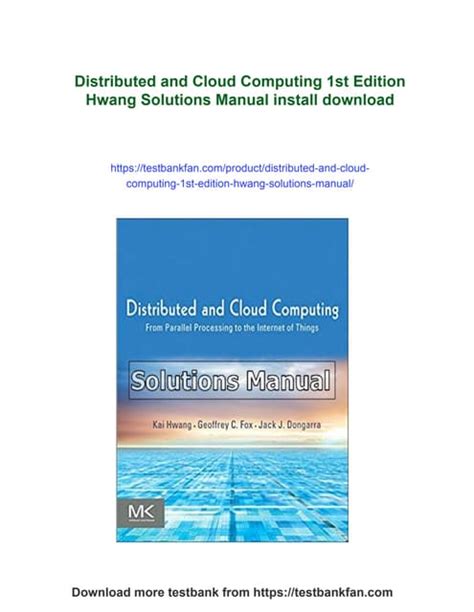 Distributed And Cloud Computing 1st Edition Elsevier