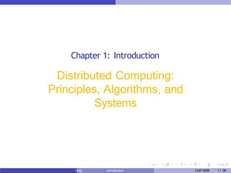 Distributed Computing Principles Algorithms And Systems Solution