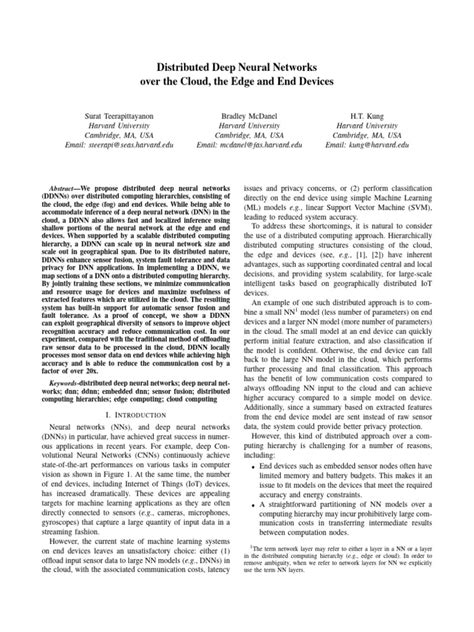 Distributed Deep Neural Networks Over The Cloud The Edge