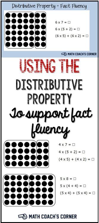 Distributive Property Fact Fluency Math Coach 039 S 3rd Grade Distributive Property - 3rd Grade Distributive Property