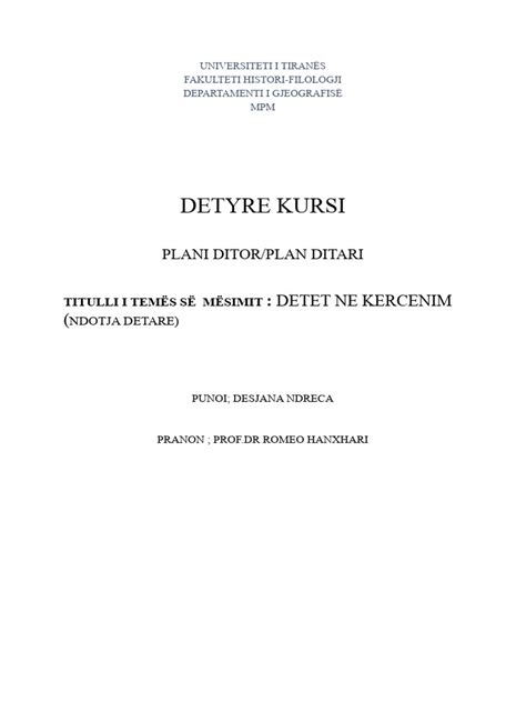 ditari nje ore mesimi