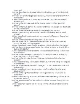 Full Download Divergent Study Guide Questions Answers 