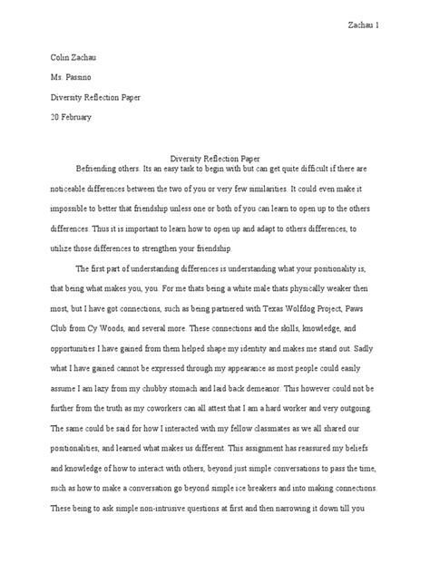 Read Diversity Reflection Paper 