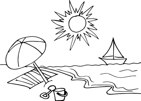 ¡Diviértete coloreando dibujos de playas en línea! – Dibujos para colorear de playas gratuitos
