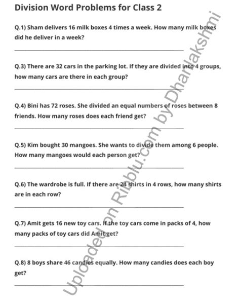 Divide For Class 2