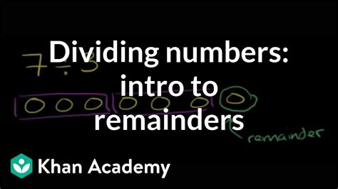 Divide With Remainders Arithmetic Math Khan Academy Basic Division With Remainders - Basic Division With Remainders