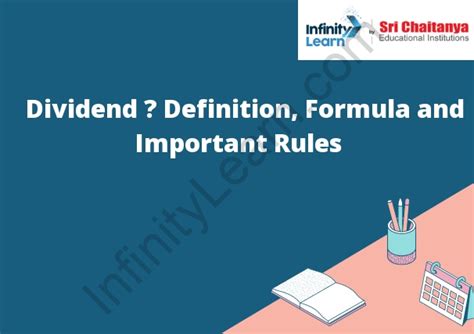 Dividend Definition Formula And Important Rules Vedantu Math Dividend - Math Dividend