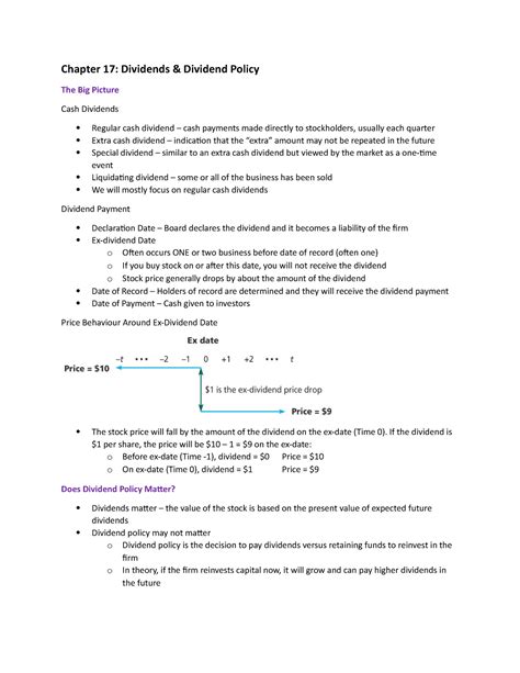 dividend policy chapter 17