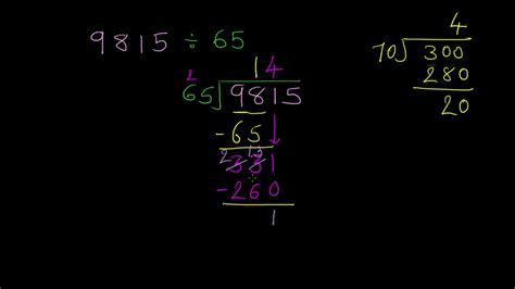 Dividing By 2 Digits 9815 65 Video Khan Division By Two Digit Numbers - Division By Two Digit Numbers