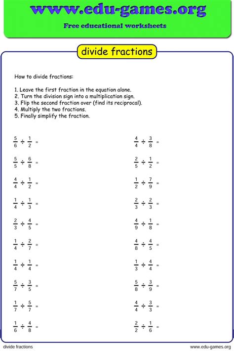 Dividing Fractions Questions With Solution Byjuu0027s Division Of Fractions Activities - Division Of Fractions Activities