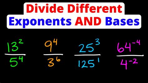 Dividing Powers With Different Base And Same Exponents Dividing Powers With The Same Base - Dividing Powers With The Same Base