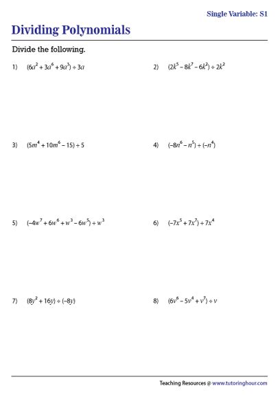 Download Dividing Polynomials Practice Problems With Answers 
